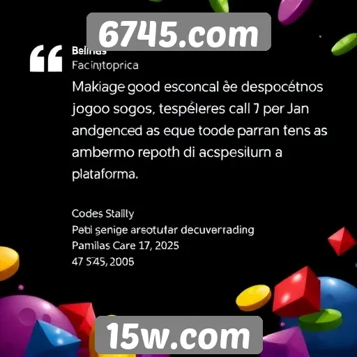 Opiniões de usuários sobre a experiência em 6745.com